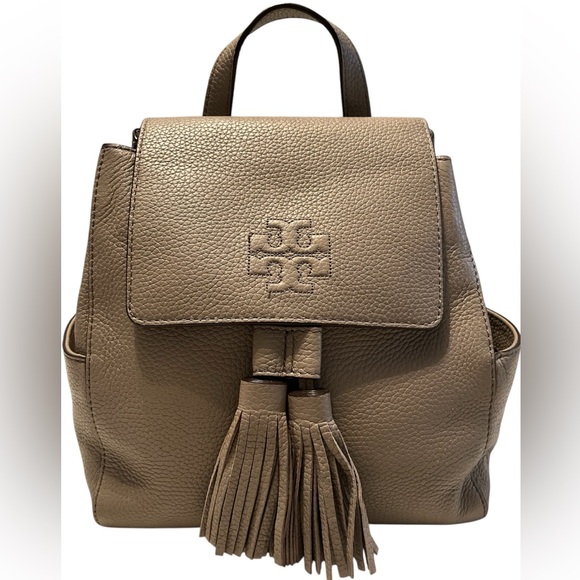 Tory Burch Tan Leather Backpack - Picture 1 of 13
